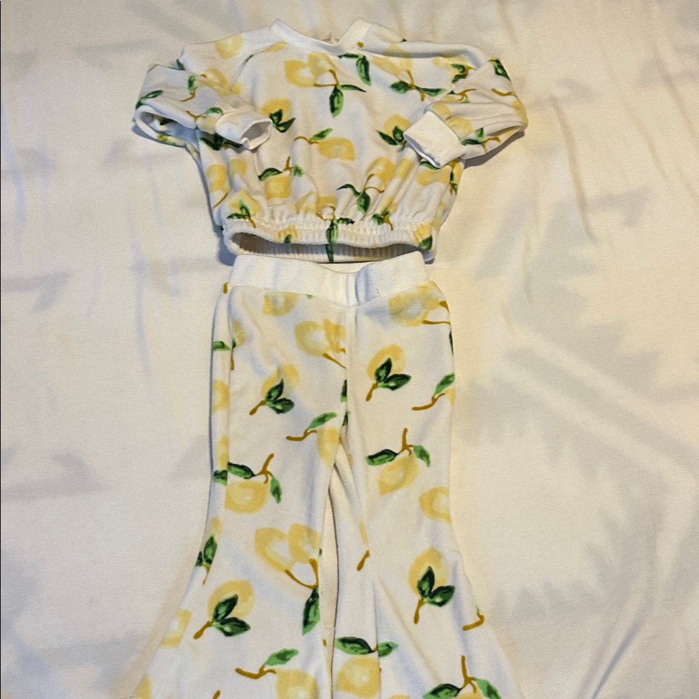 Jessica Simpson Lemon Print Two-Piece Set Size 18 Month